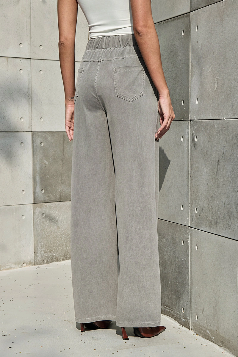 Dot Clothing - Calça Dot Clothing Liocel Fendi Cinza - E0688CINZA