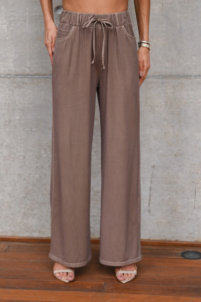 Dot Clothing - Calça Dot Clothing Liocel Fendi Biscuit - E0688BISCUIT