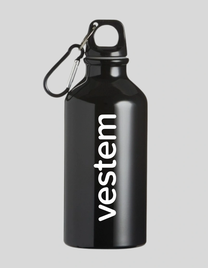 Vestem - Squeeze de Aluminio 420ml Preto - SQ07.C0002