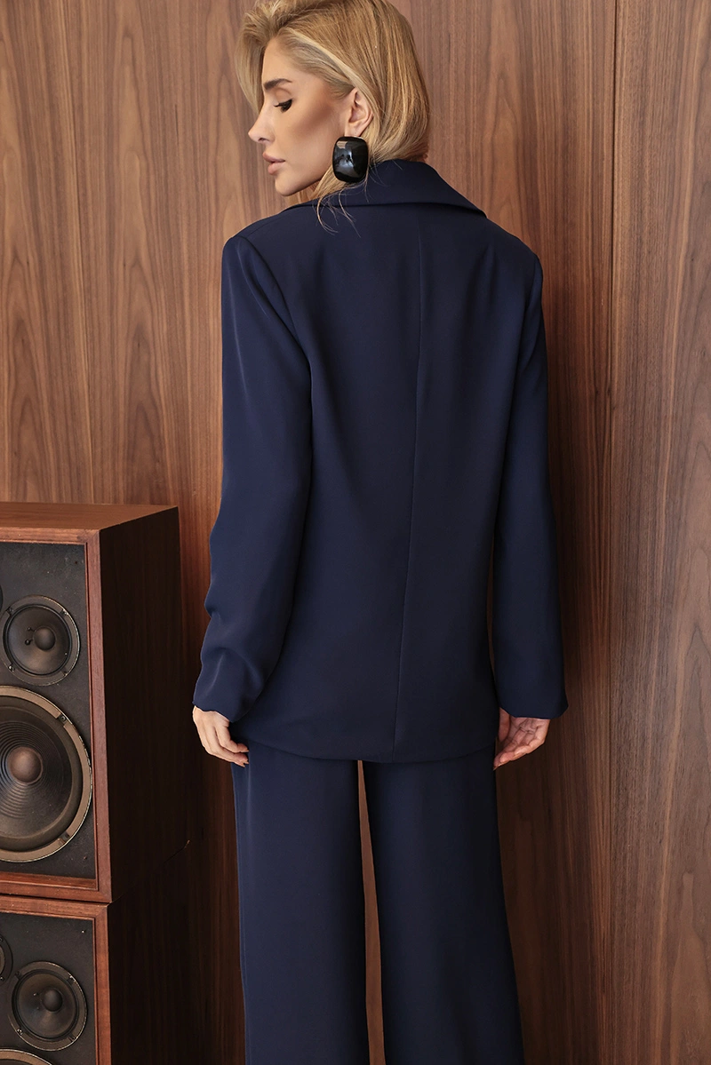Dot Clothing - Conjunto Dot Clothing Daiana Blazer e Calça Azul Marinho - 3091AZULES