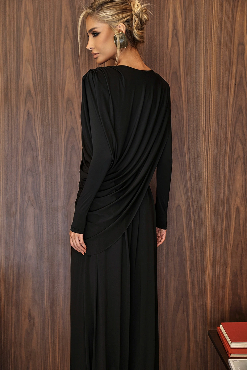 Dot Clothing - Conjunto Dot Clothing Marrocos Blusa Drapeada Lateral Preto - 3097PRETO