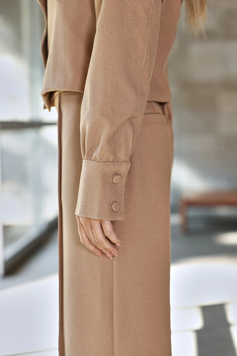 Dot Clothing - Calça Dot Clothing Pantalona Camel - 3099BEGE