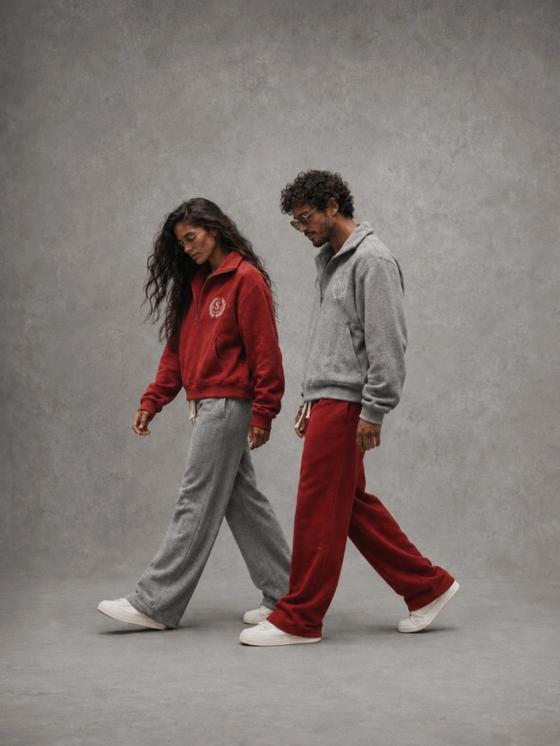 Salma - Calça Moletom Ubud Vermelho - SALMOL3VER