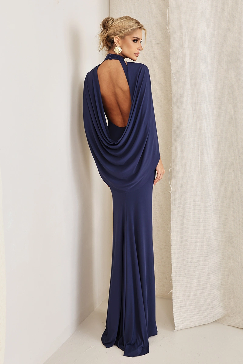 Dot Clothing - Vestido Dot Clothing Longo Sereia Berlim Azul Escuro - 3104AZESC