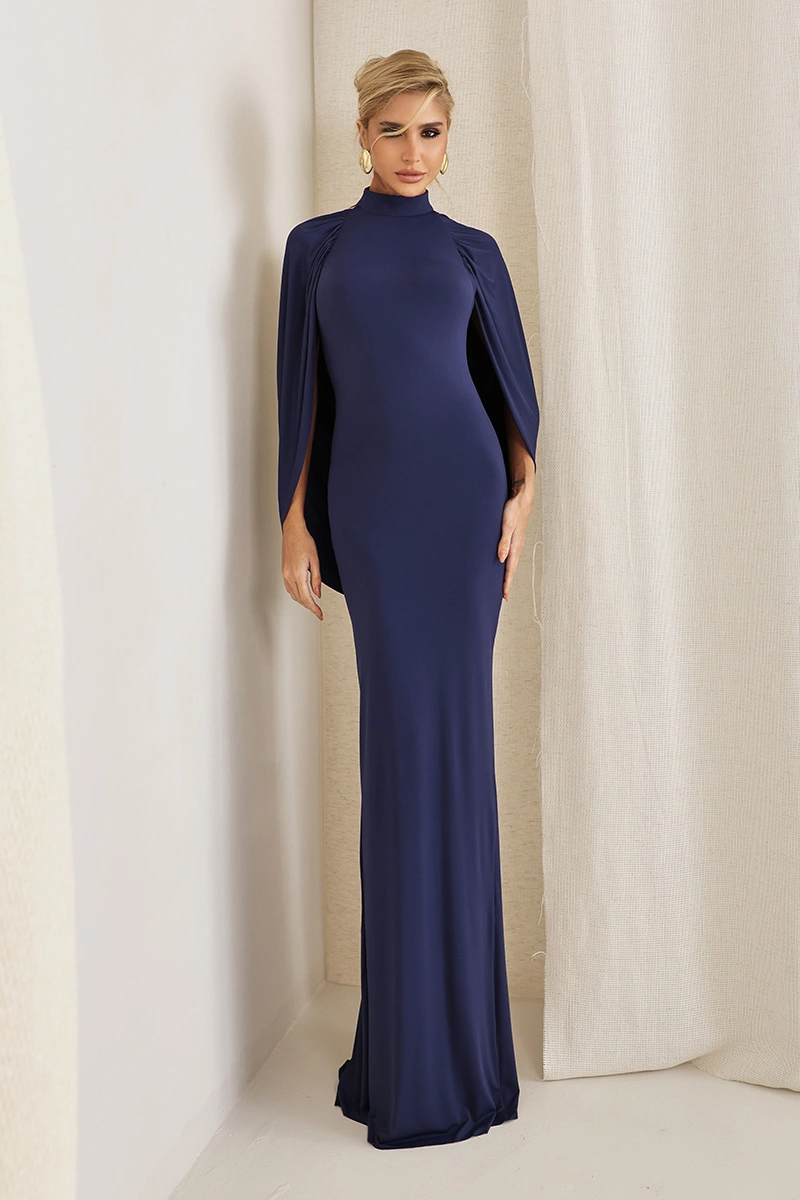 Dot Clothing - Vestido Dot Clothing Longo Sereia Berlim Azul Escuro - 3104AZESC