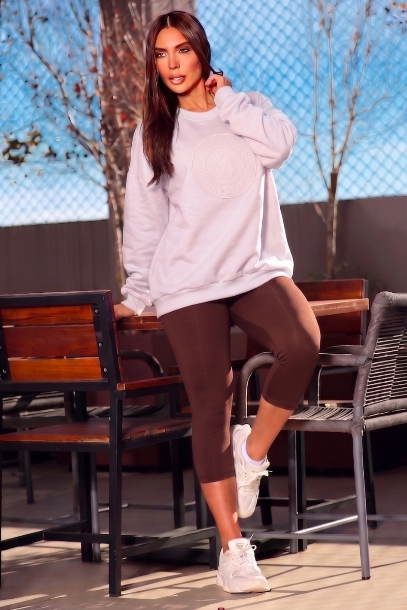 Garotafit - Blusão Moletom Maitê Off White - BL264I