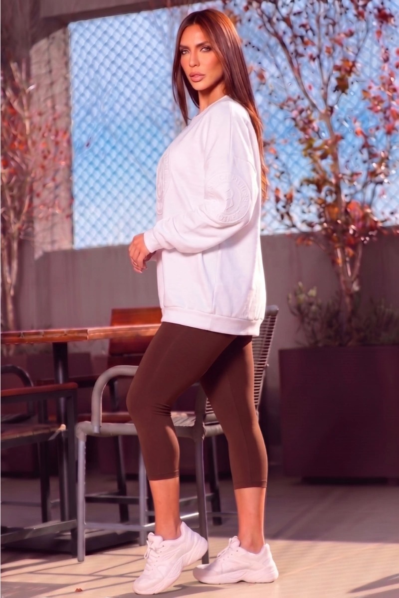 Garotafit - Blusão Moletom Maitê Off White - BL264I