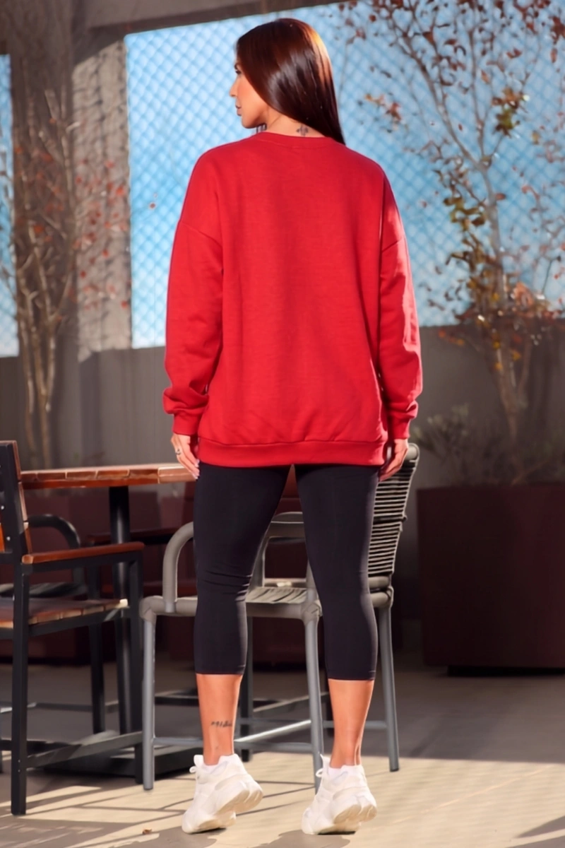 Garotafit - Blusão Moletom Maitê Vermelho - BL264F