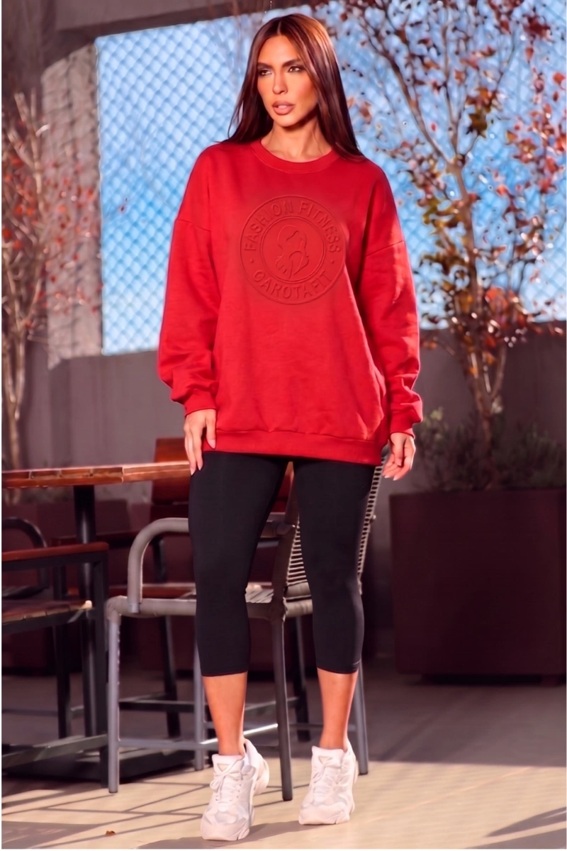 Garotafit - Blusão Moletom Maitê Vermelho - BL264F