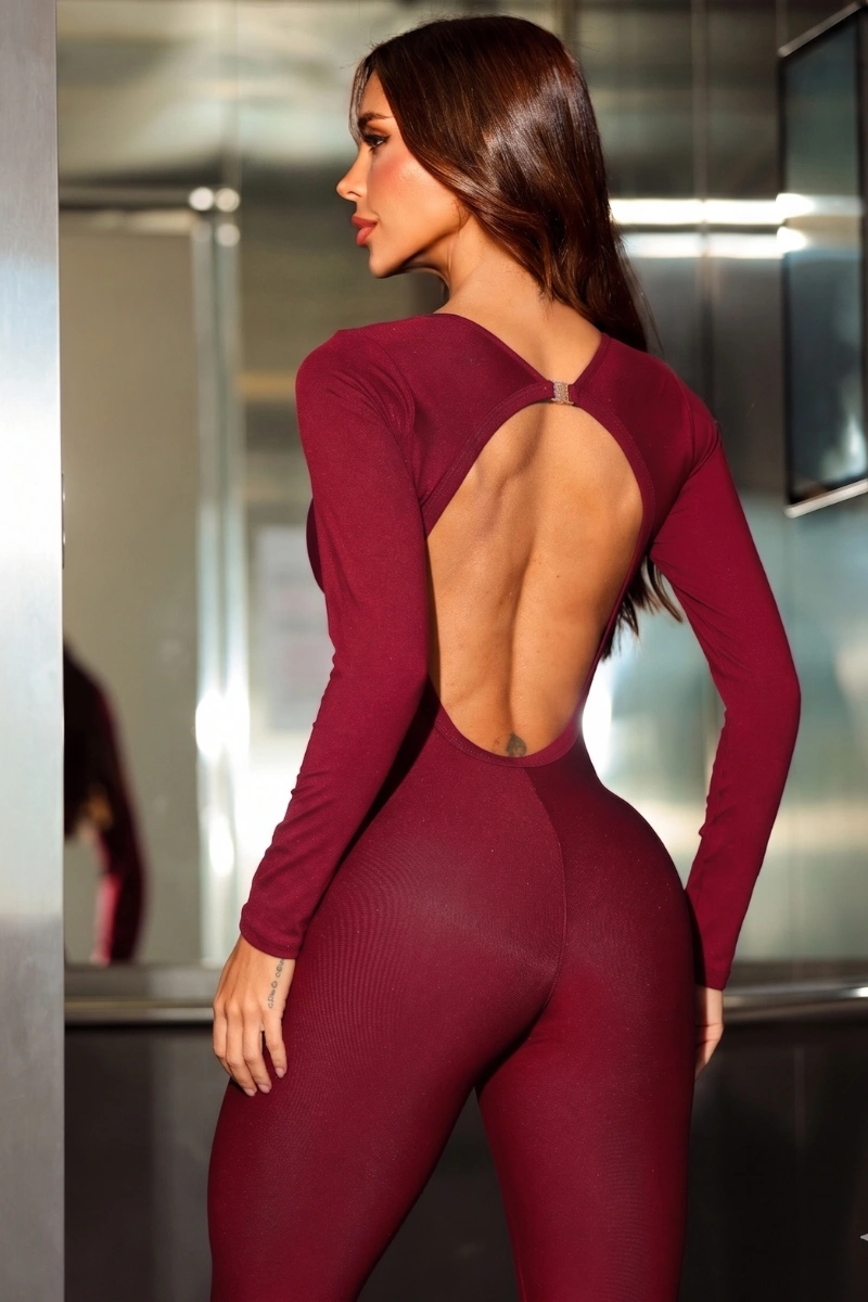 Garotafit - Macacão Inara Cereja - MAC265FC