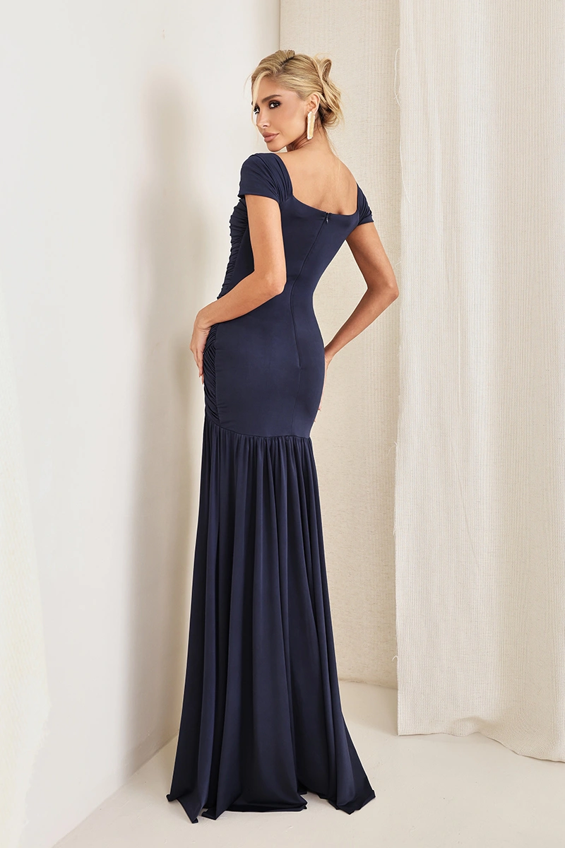 Dot Clothing - Vestido Dot Clothing Longo Sereia Bali Azul Escuro - 3115AZULESC