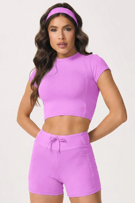 Lets Gym - Short New Sunset Layer Violeta - 3452VT