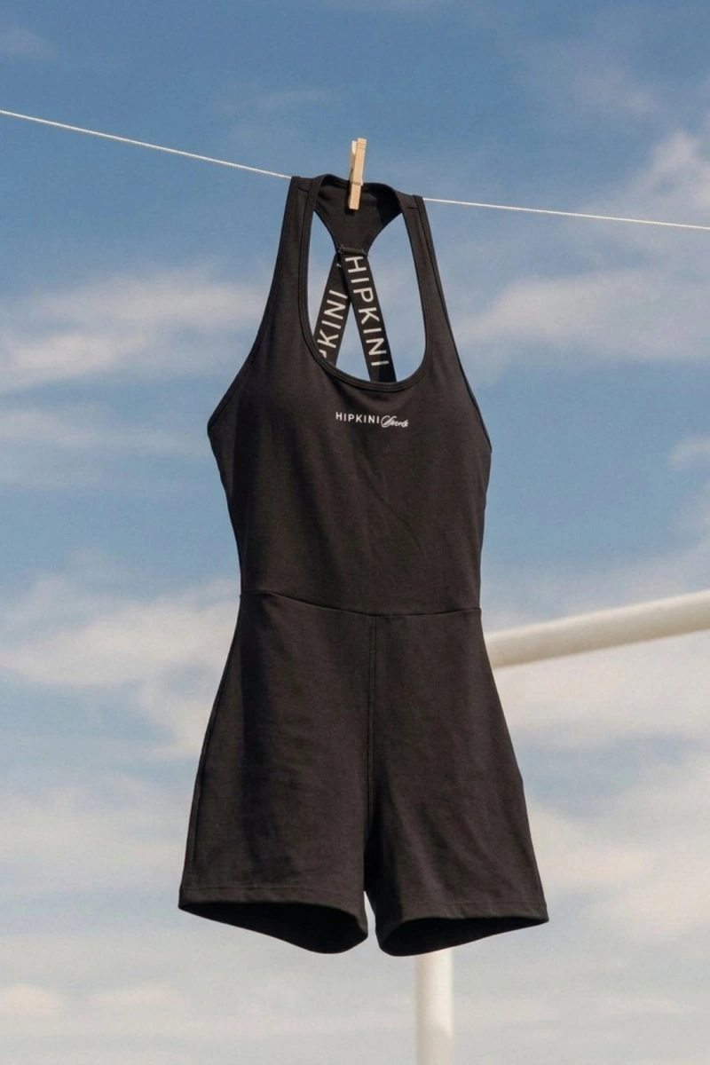 Hipkini - Macaquinho Fitness ClubHouse Preto com Silk - 33331938