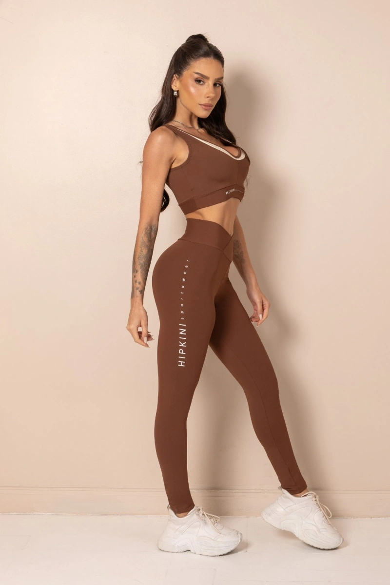 Hipkini - Top Fitness ClubHouse Cappucino com Silk - 33331963
