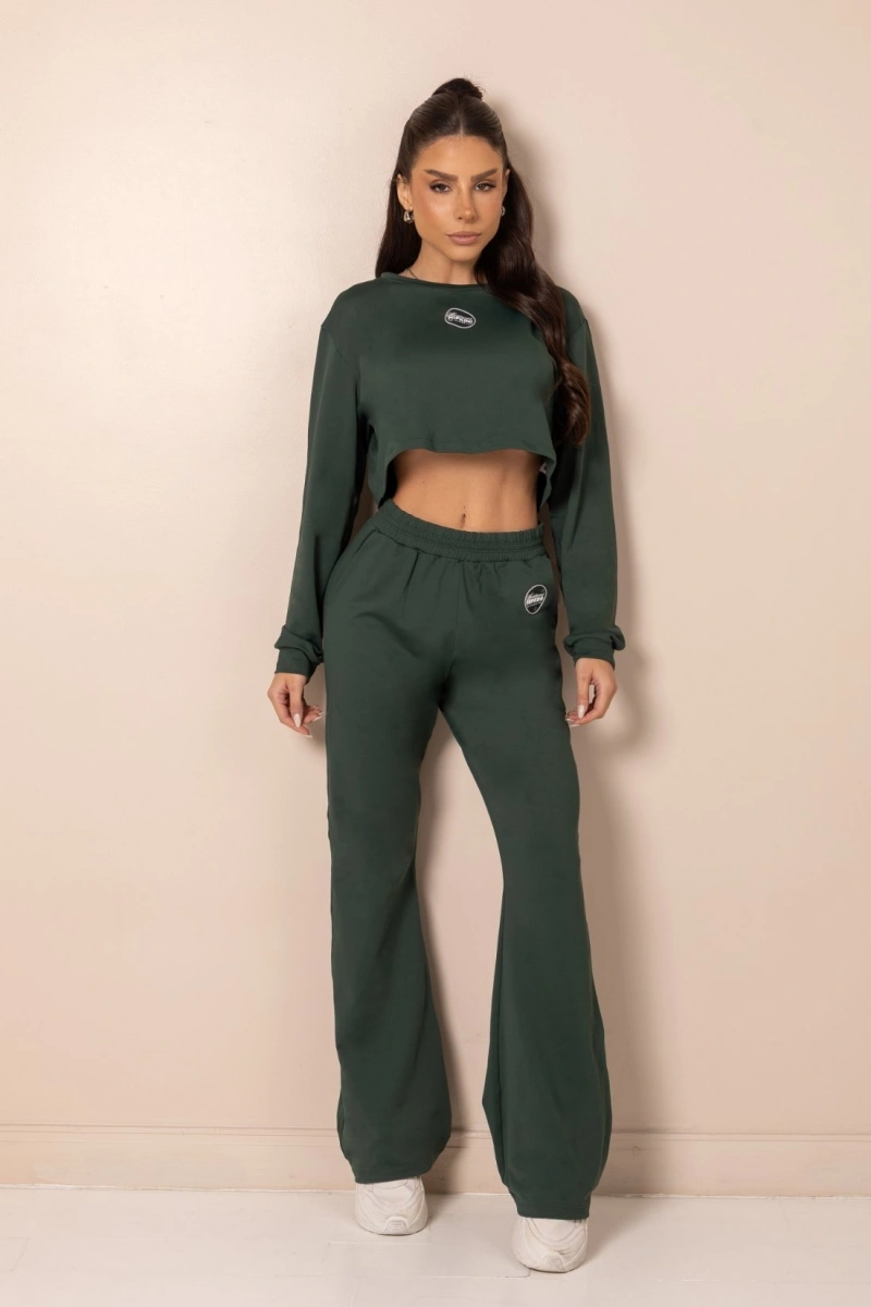 Hipkini - Blusa ClubHouse Fitness Manga Longa Verde - 33331965