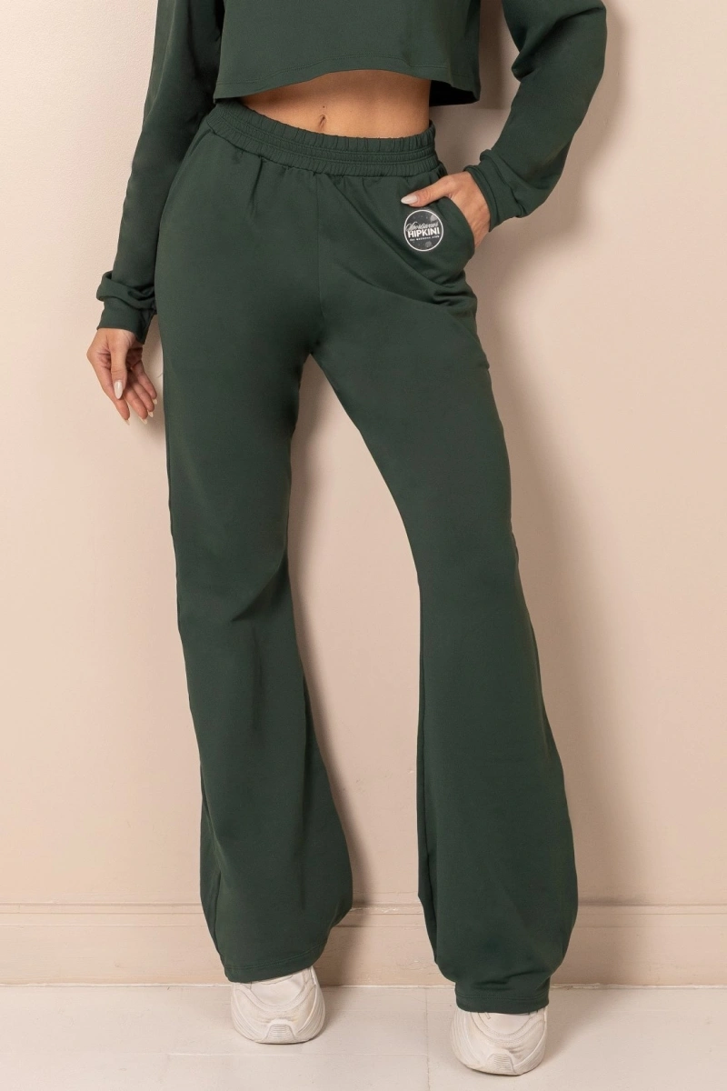 Hipkini - Legging Flare Fitness ClubHouse Verde com Cós Alto - 33331966