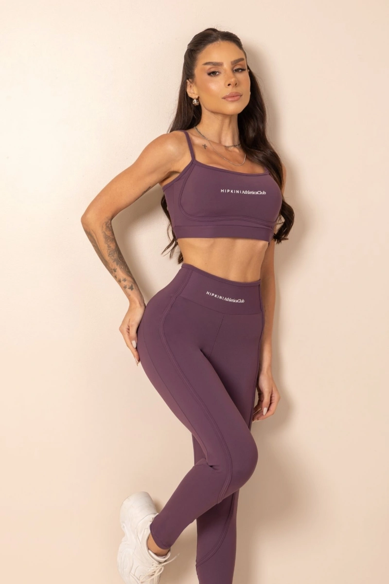 Hipkini - Legging Fitness ClubHouse Burgundy Com Silk - 33331985