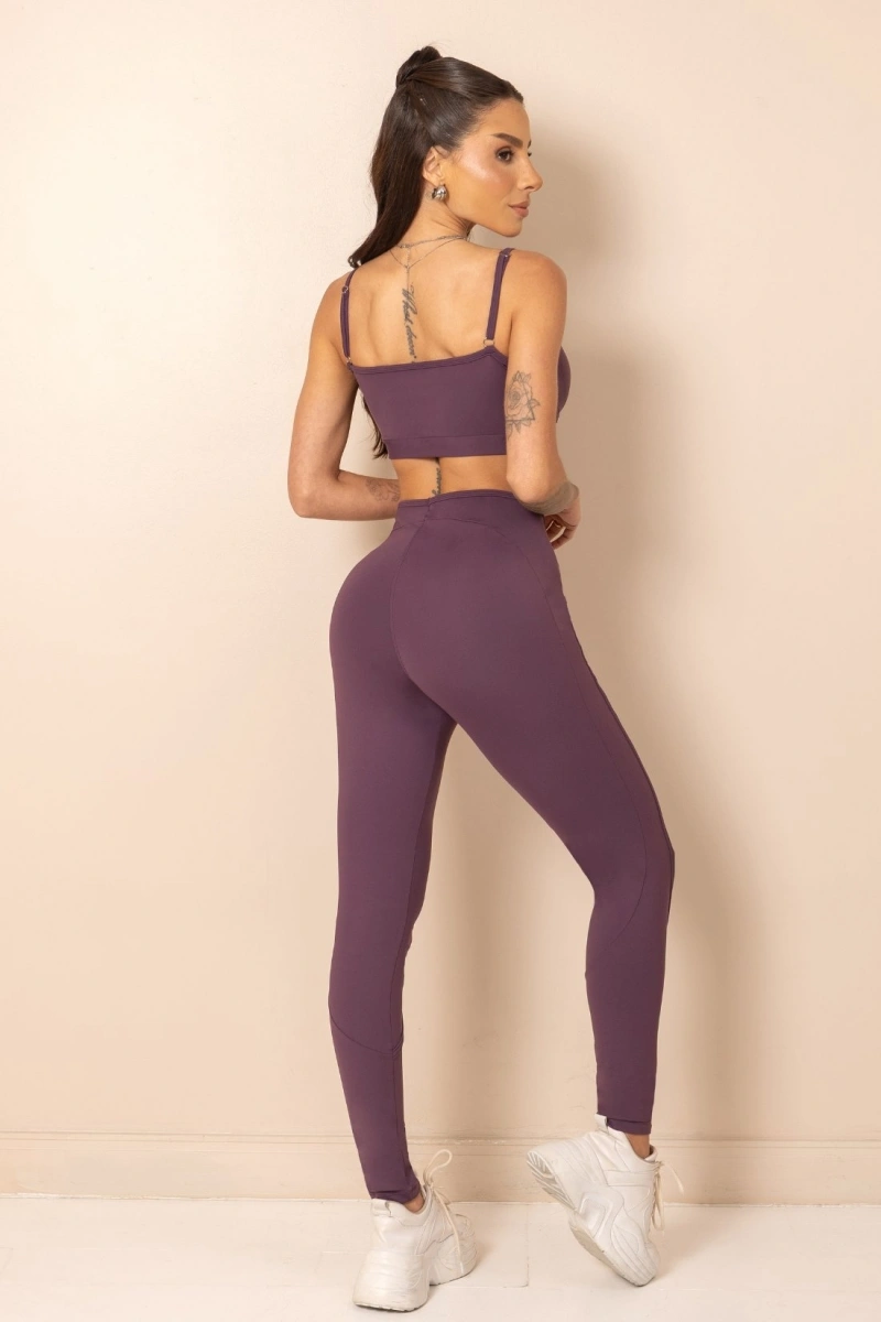 Hipkini - Legging Fitness ClubHouse Burgundy Com Silk - 33331985