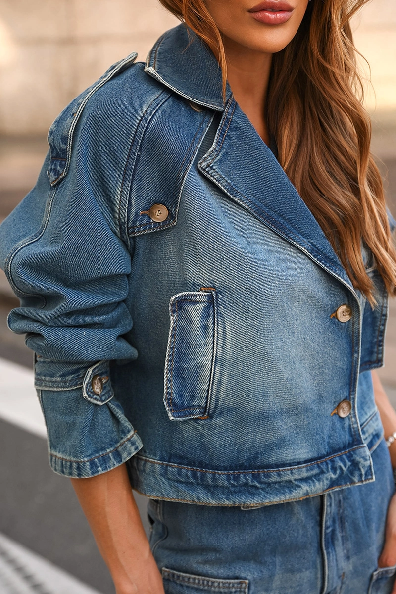 Dot Clothing - Jaqueta Dot Clothing Jeans Georgia Azul Claro - JE0037AZCL