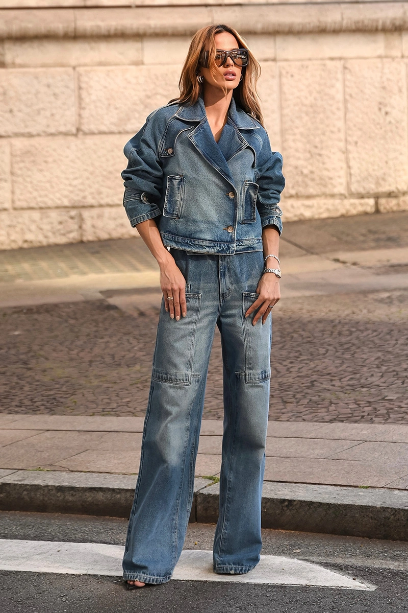 Dot Clothing - Jaqueta Dot Clothing Jeans Georgia Azul Claro - JE0037AZCL