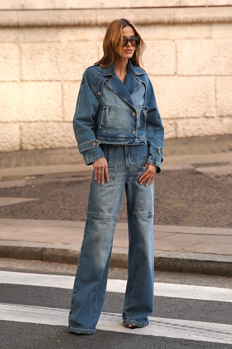 Dot Clothing - Jaqueta Dot Clothing Jeans Georgia Azul Claro - JE0037AZCL