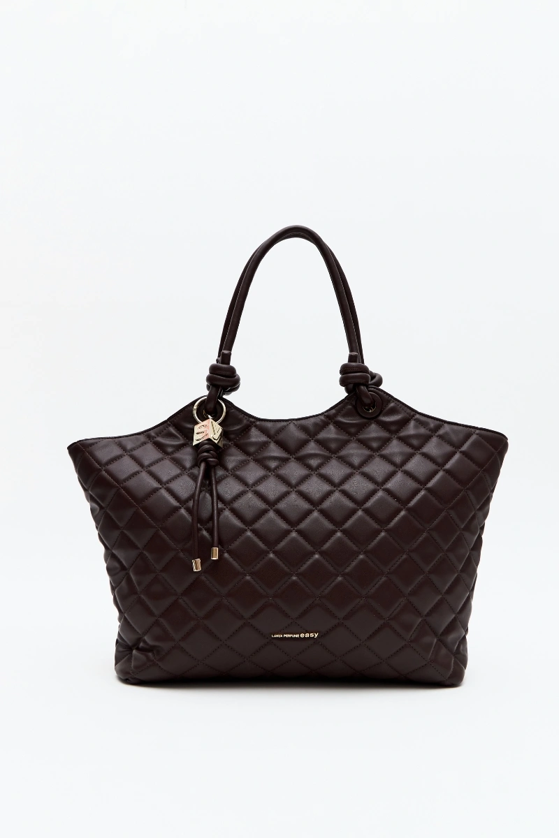 LANÇA PERFUME - Bolsa Shopping Metalasse Lança Perfume - Marrom - 854MR