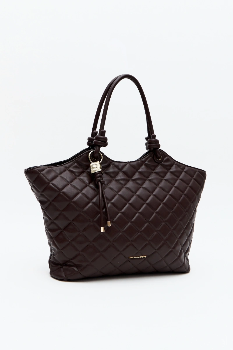 LANÇA PERFUME - Bolsa Shopping Metalasse Lança Perfume - Marrom - 854MR