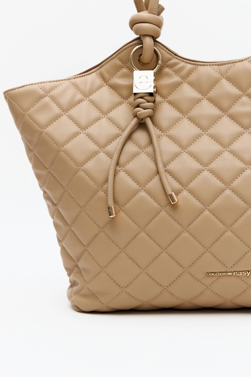 LANÇA PERFUME - Bolsa Shopping Metalasse Lança Perfume - Bege - 854BG