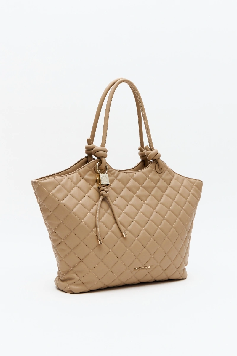 LANÇA PERFUME - Bolsa Shopping Metalasse Lança Perfume - Bege - 854BG