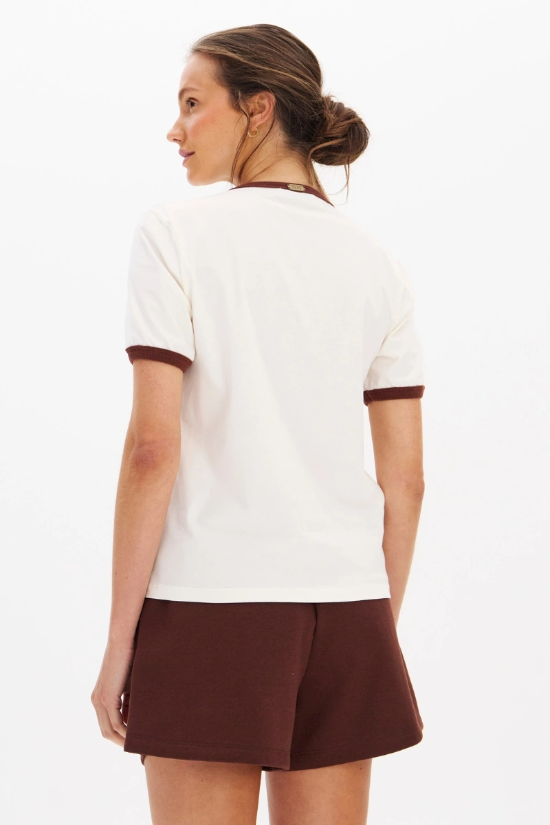 LANÇA PERFUME - T-Shirt Baby Look Com Bordado Lança Perfume - 5588