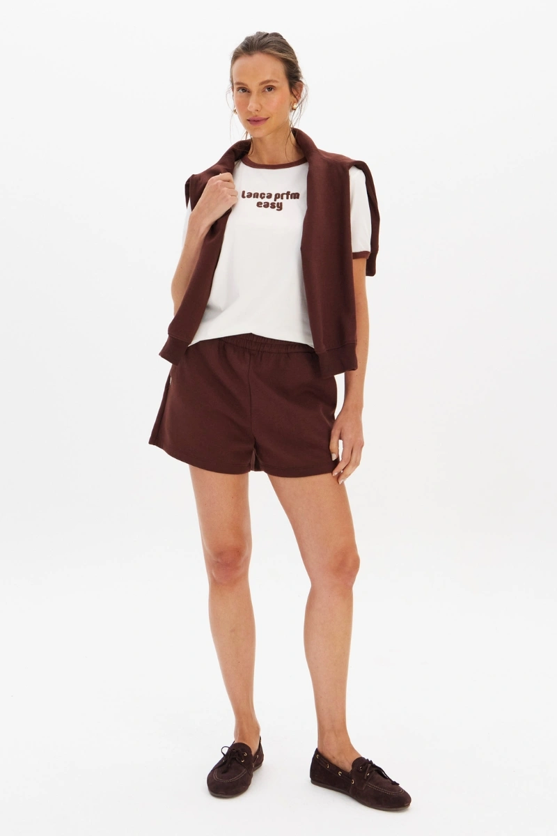 LANÇA PERFUME - T-Shirt Baby Look Com Bordado Lança Perfume - 5588