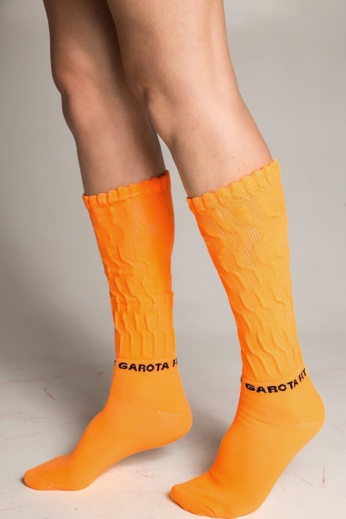 Garotafit - Neon Orange Socks - MEIA05B