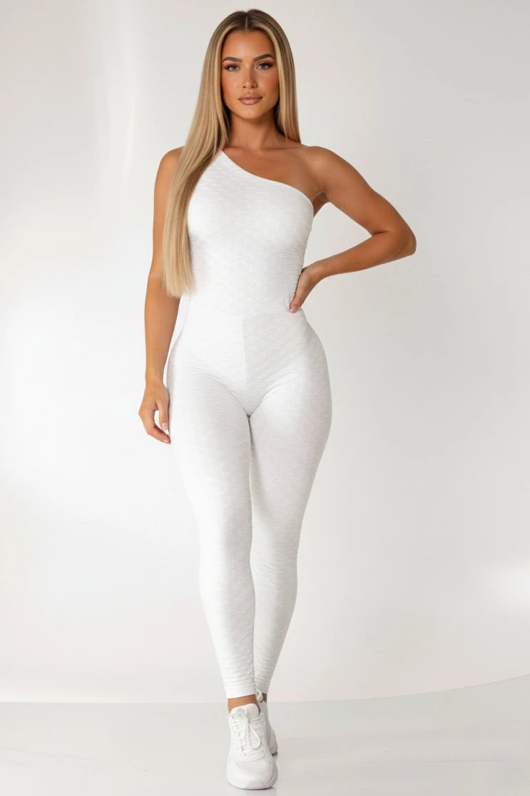 Canoan - Tropical White Scrunch Jumpsuit - 26003