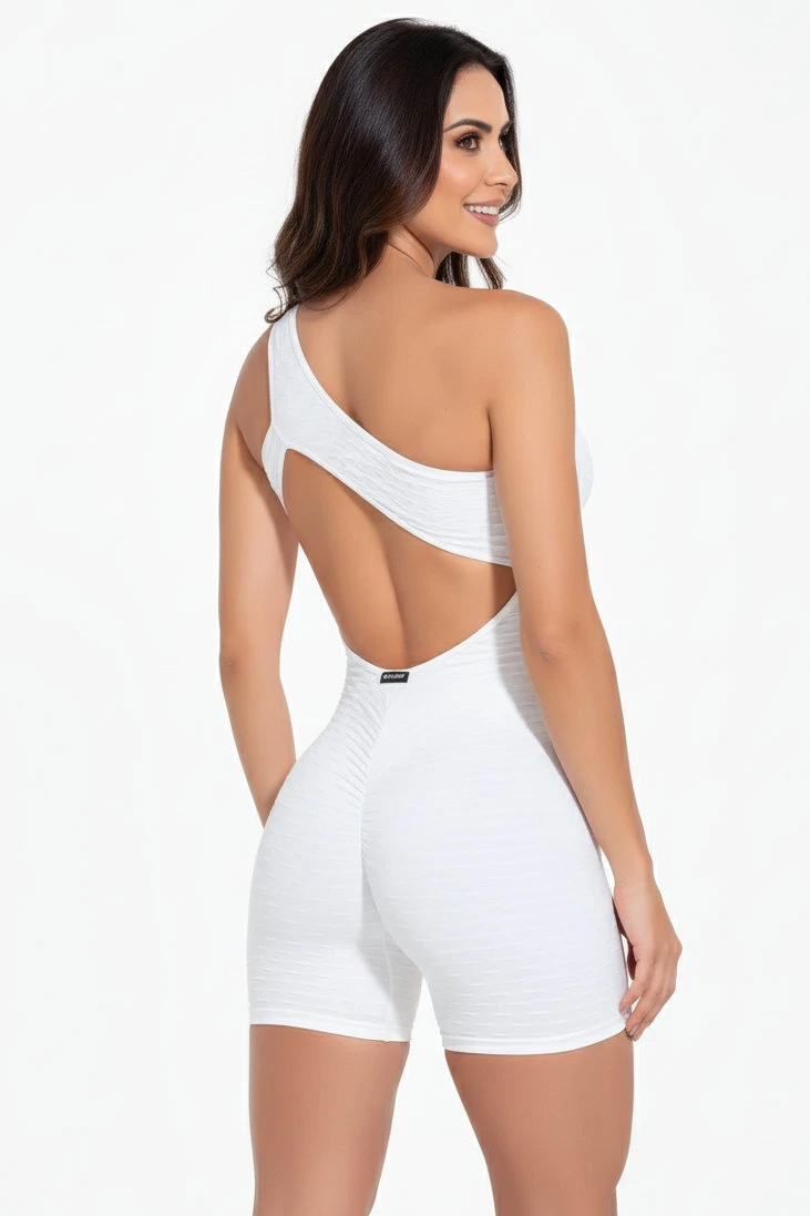 Canoan - Macaquinho Tropical Scrunch Booty Branco - 16001