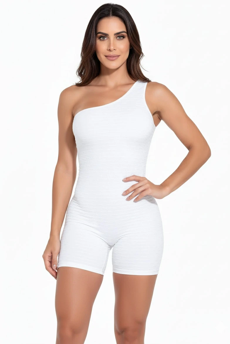 Canoan - Romper Tropical Scrunch Booty White - 16001