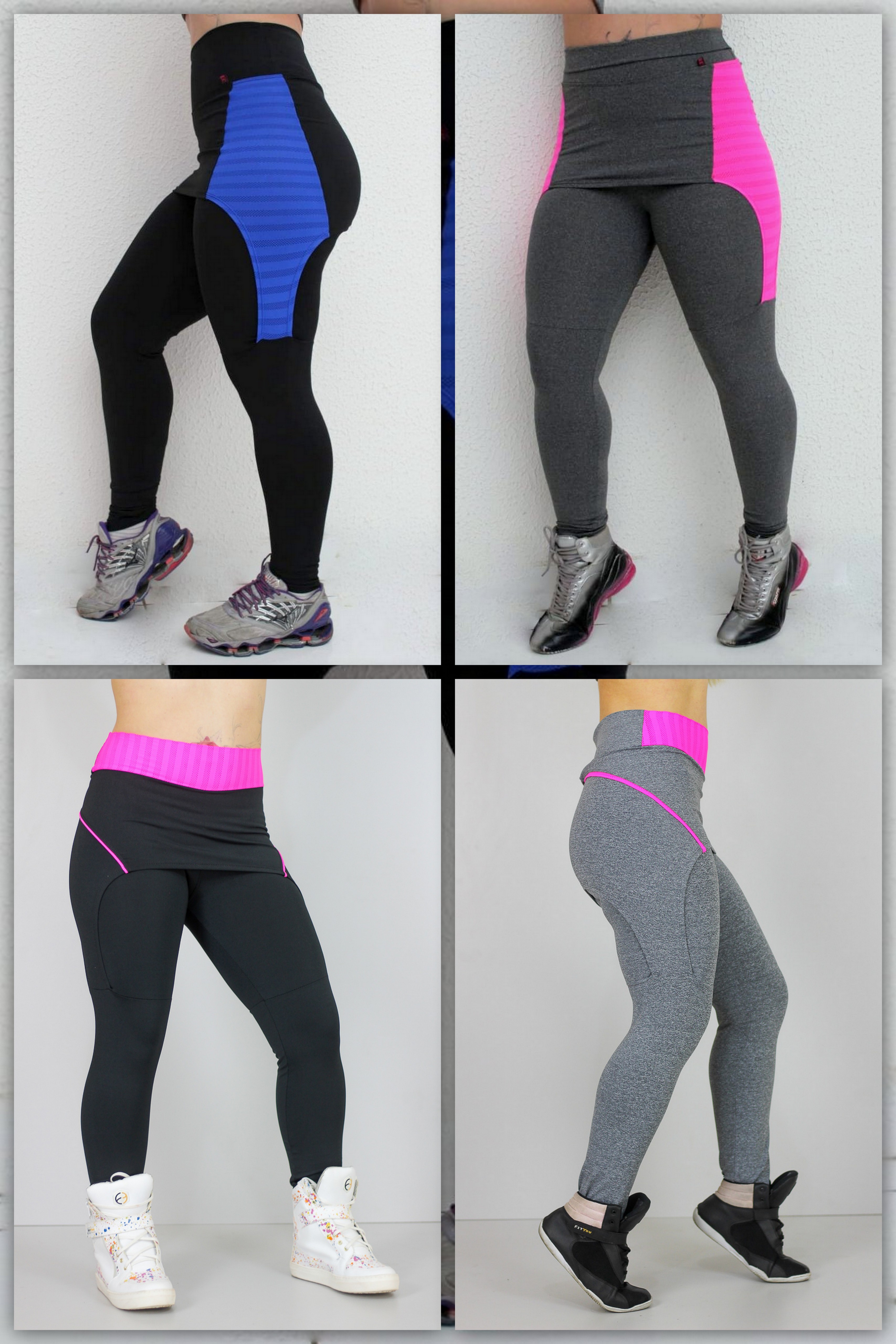 AS8 - Kit 10 Leggings Fitness C/ Tapa BumBum( peças variadas) - KITLEG1