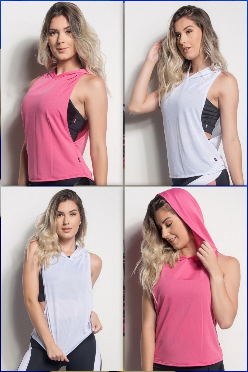 AS8 - Kit 10 Regata Colete com capuz Dry Fit Texturizado - RGDRY2