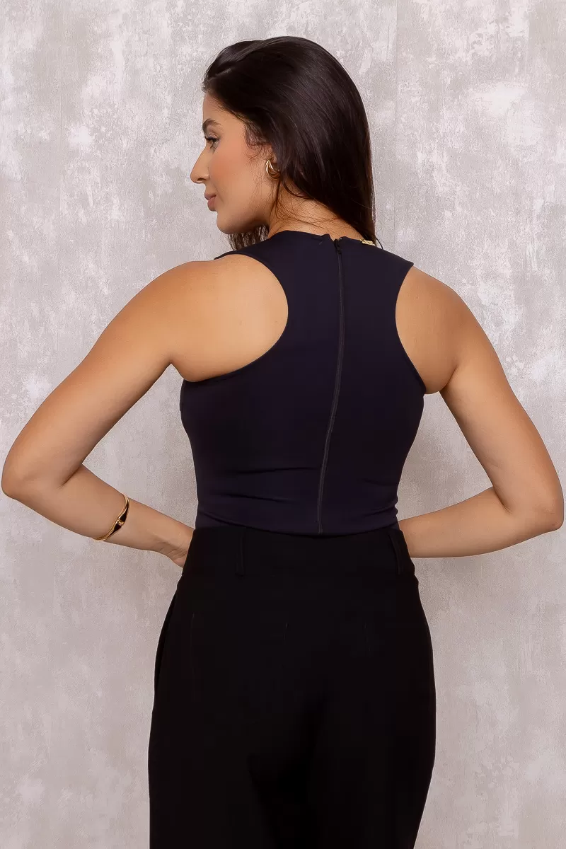 Limone - Body Limone com detalhe tule Preto - 10012174