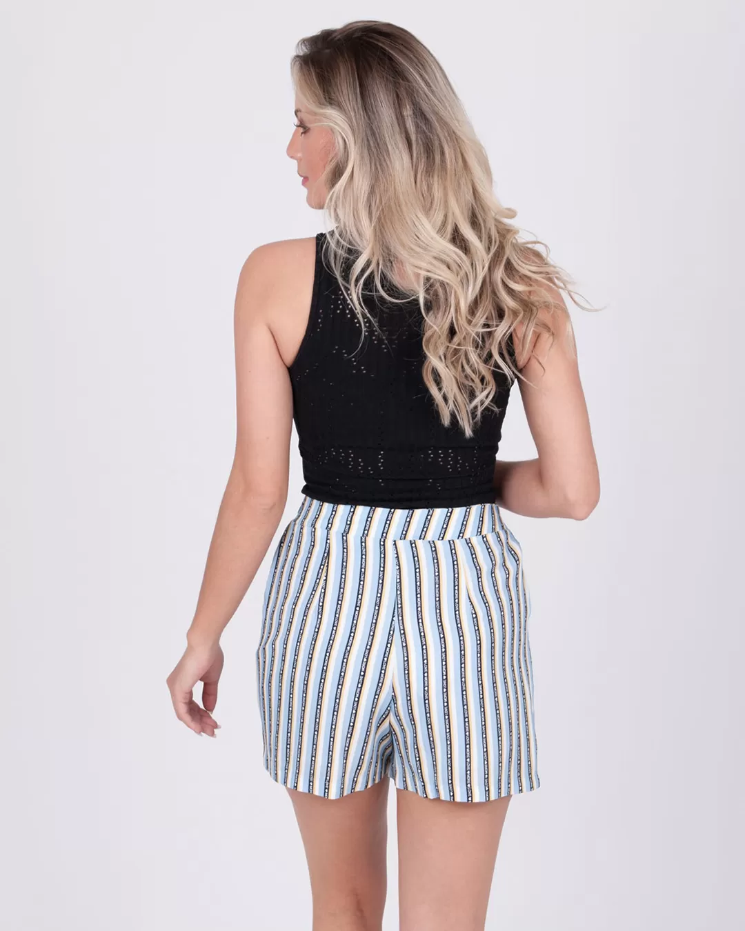 Limone - Blue Stripes Limone Shorts 05-081 - 10002988