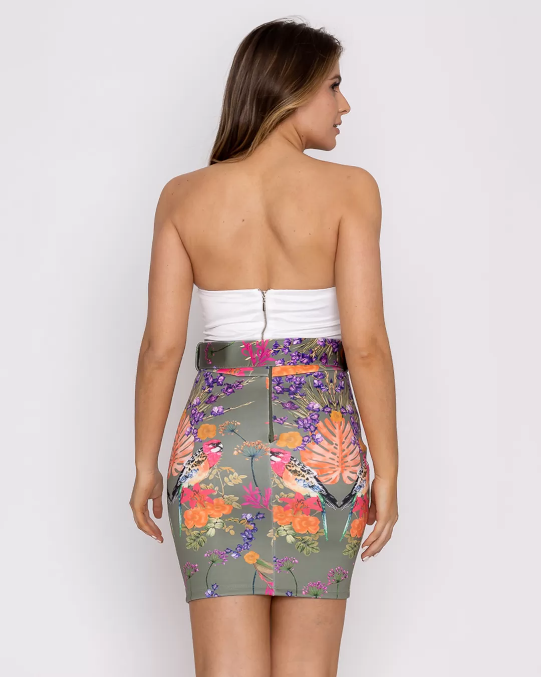 Limone - Skirt Limone with Green Belt - 10003463