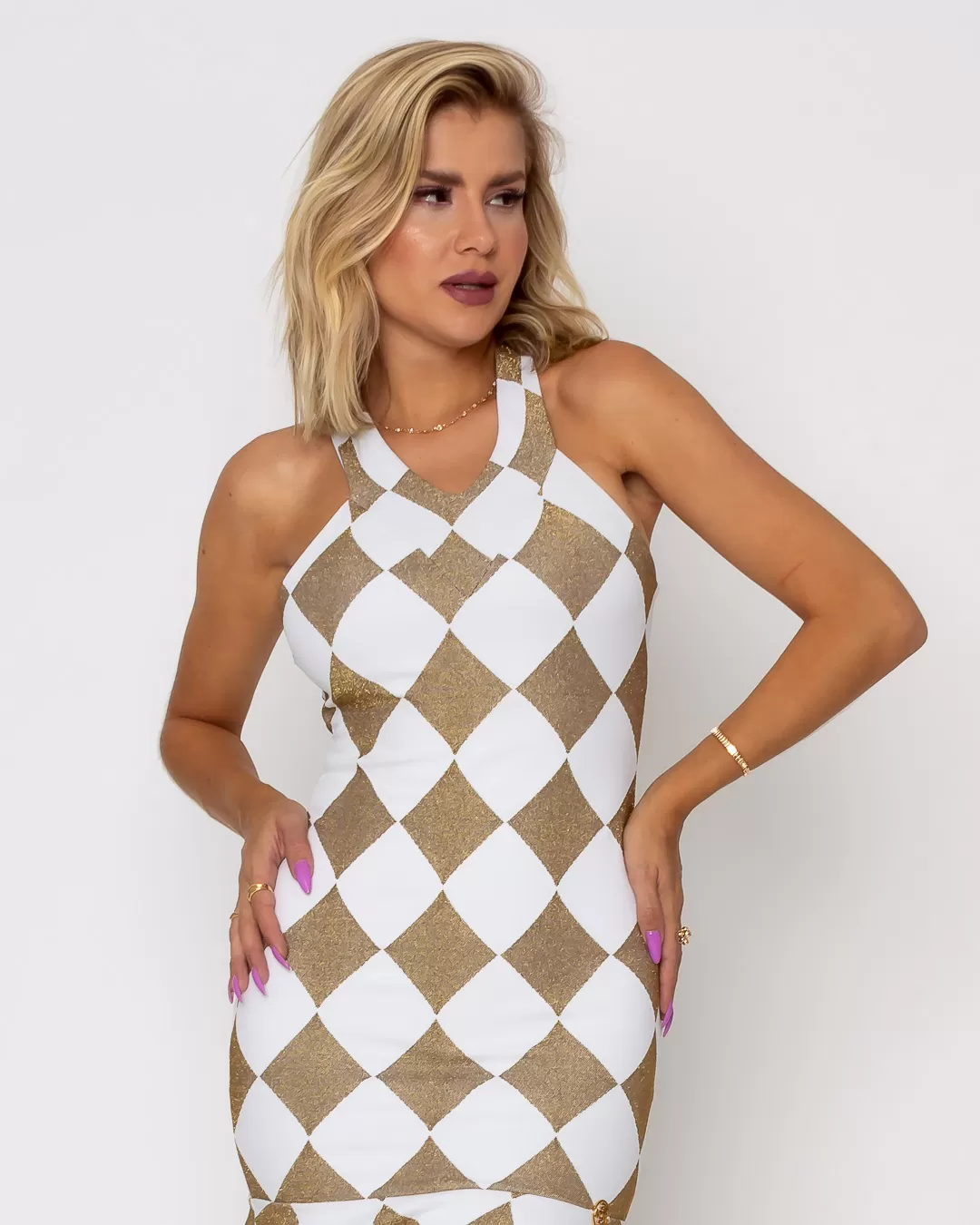 Miss Misses - Dress Misses White Gold Crossed Tube - 10006151