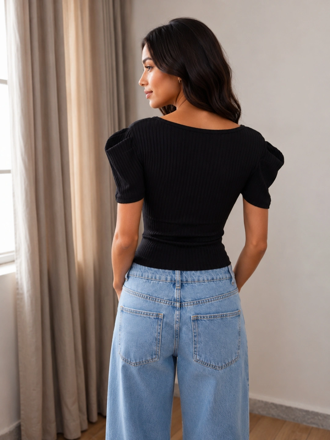 Miss Misses - Blusa Miss Misses manga princesa Preto - 10009787