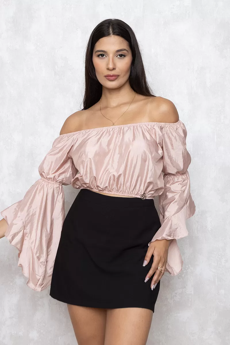 Miss Misses - Cropped Miss Misses Liso Manga Sino Rosa - 10010447