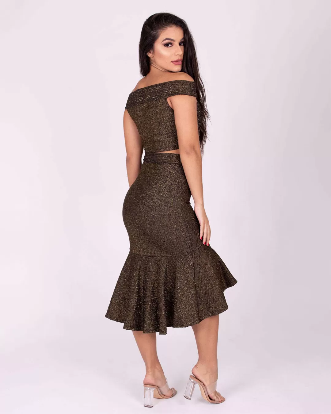 Miss Misses - Fitness Set Top and Misses Misses Pants and Black 18002 Skirt - 10006873