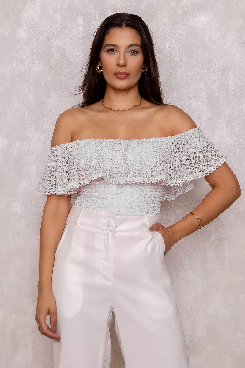 Limone - Body Limone laced with white frill - 10003837
