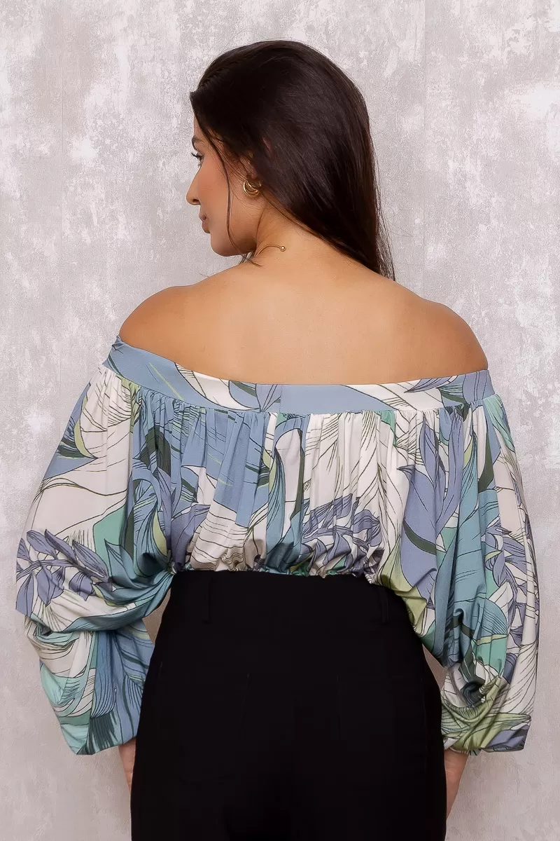 Limone - Body Limone manga longa Estampado Azul - 10006709