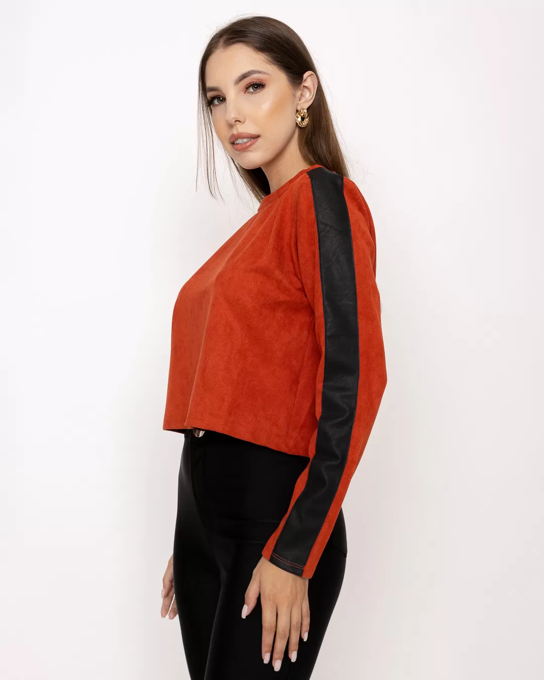 Limone - Shirt Limone with Orange Leather 010-01 - 10009947