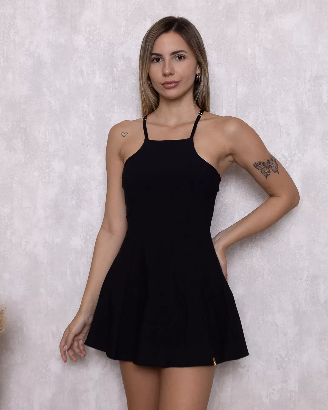 Miss Misses - Vestido Miss Misses  detalhe tule gripir Preto - 10004337