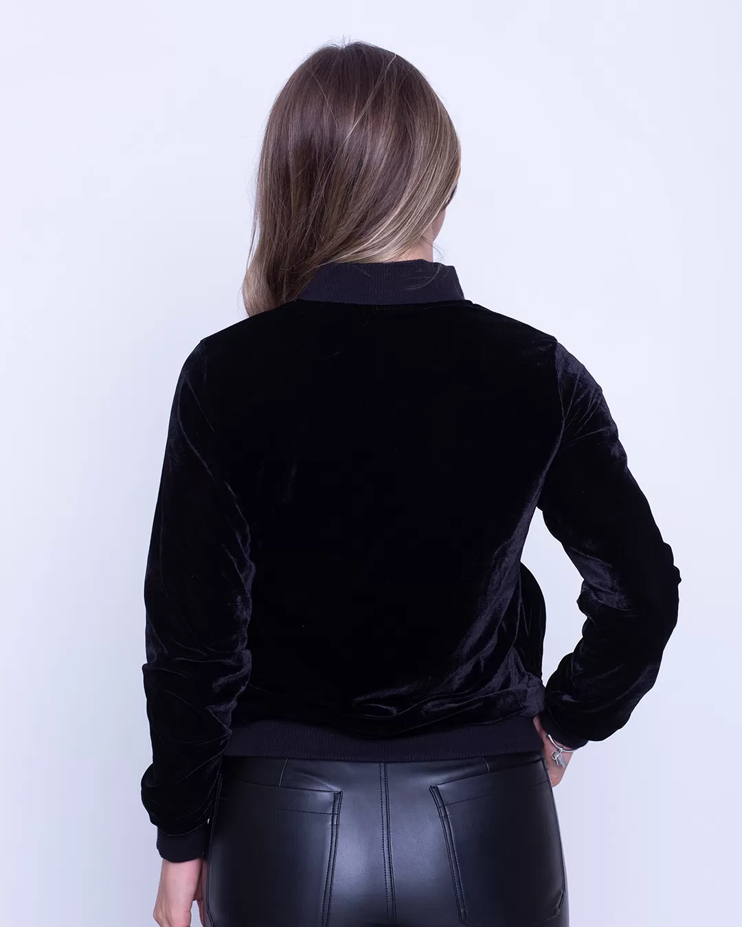 Miss Misses - Jaqueta Miss Misses Manga Longa Zíper Preta - 10007433