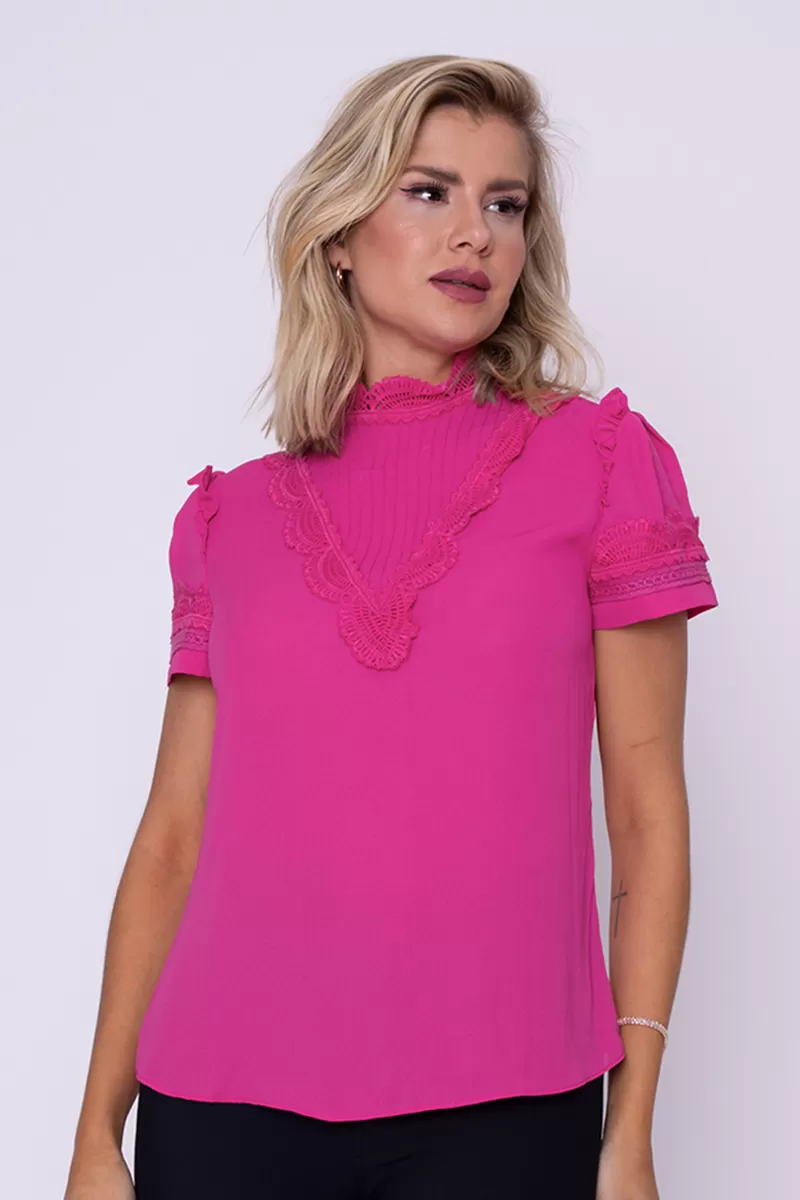 Karmani - Blusa Karmani detalhe gripir Rosa - 10007735